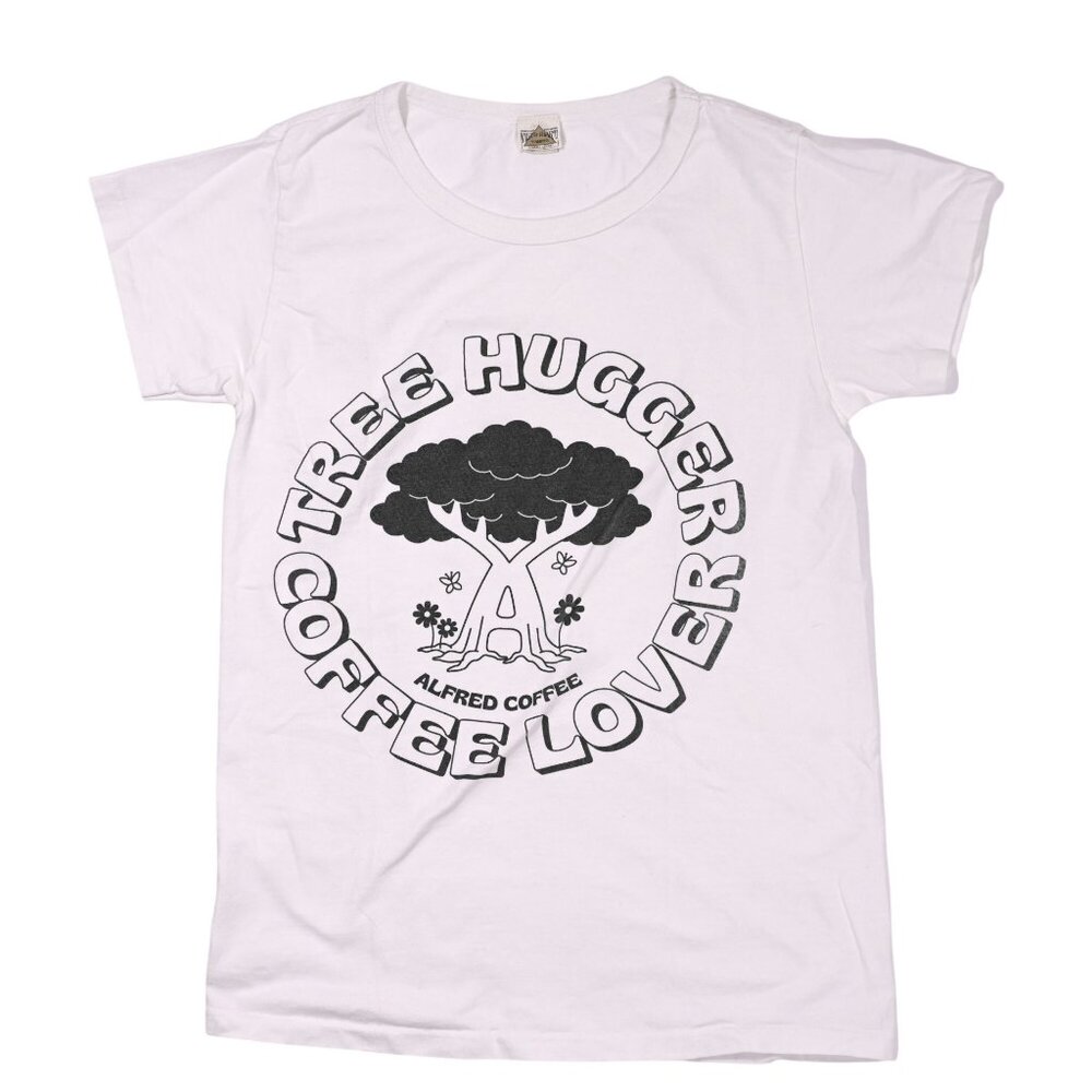 Alfred Coffee Tree Hugger Coffee Lover T-Shirt in White